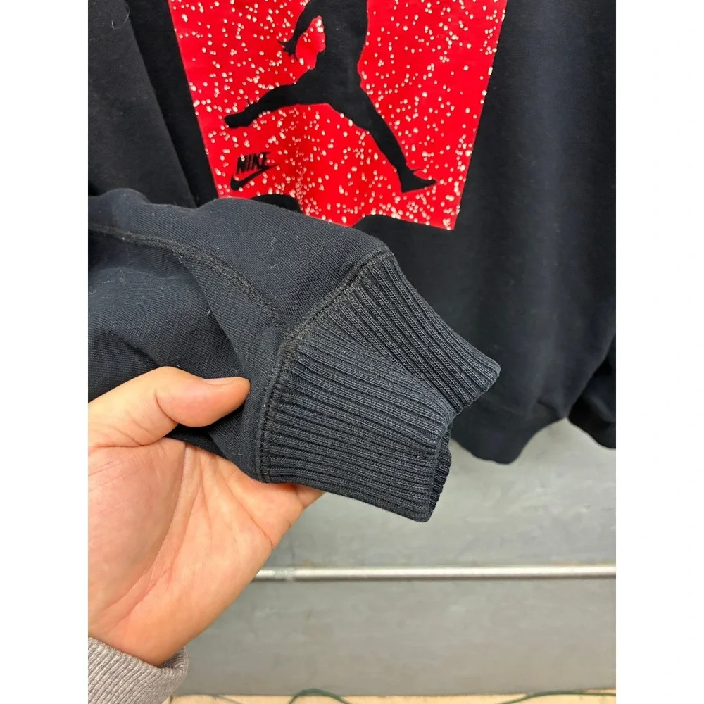 Nike Jordan Flight Sweatshirt Mens L Black Jumpman Graphic Fleece Streetwear